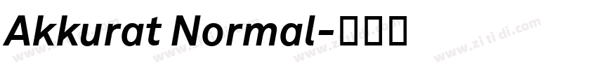 Akkurat Normal字体转换